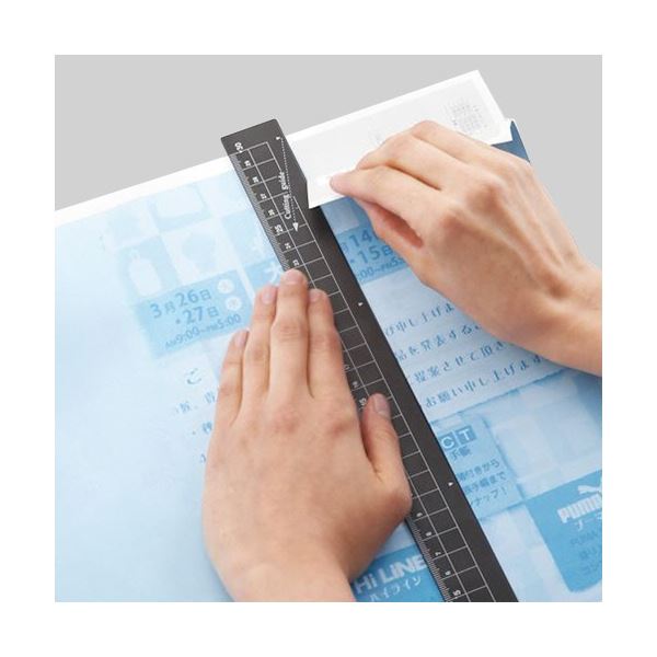 (まとめ）クツワ アルミ定規 30cm ブラックXS04BK 1個〔×15セット〕〔代引不可〕の通販は