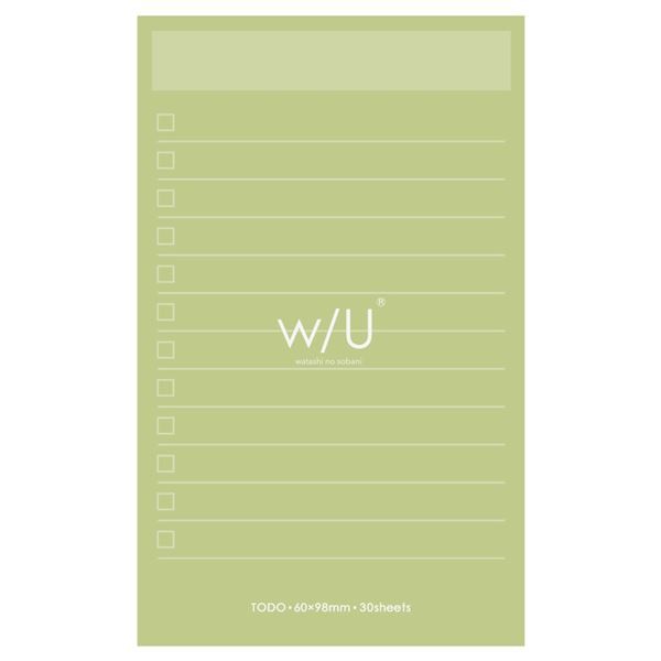 (まとめ) w/U ノート付箋 スリム ピスタチオグリーン WU-FSTN-R-G 〔×10セット〕〔代引不可〕の通販は
