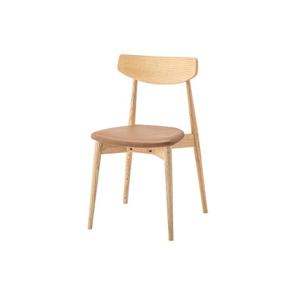 (まとめ) ダイニングチェア ナチュラル スタッキング可 完成品 〔×2セット〕〔代引不可〕の通販は