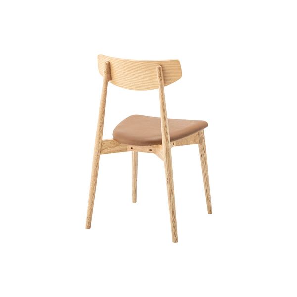 (まとめ) ダイニングチェア ナチュラル スタッキング可 完成品 〔×2セット〕〔代引不可〕の通販は