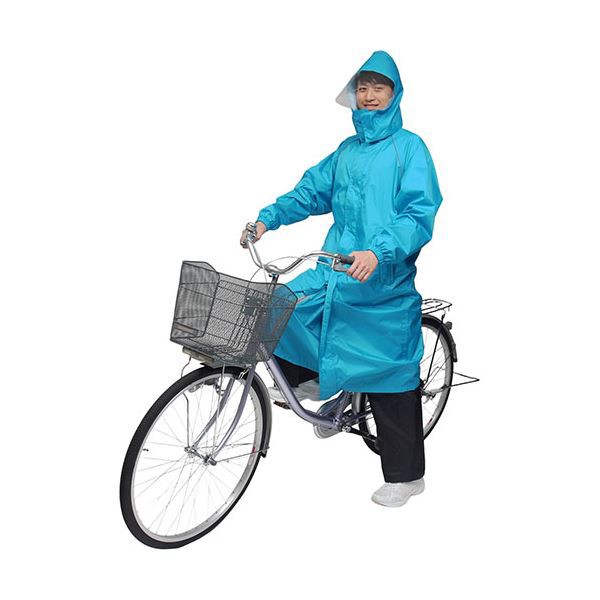 トキワ 雨先案内人 サイクルコート ターコイズブルー M+サイズ 3193-TQ-M+〔代引不可〕