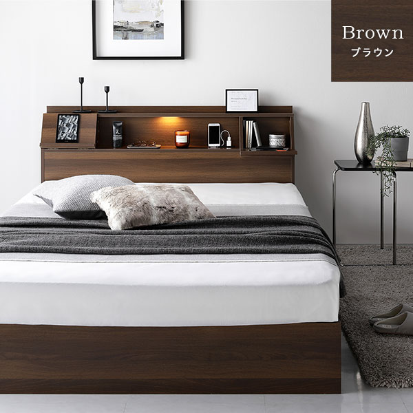 ds-ベッド シングル ベッドフレームのみ ヴィンテージブラウン