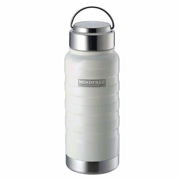 〔2個セット〕 カクセー マインドフリー ステンレスボトル ホワイト 550ml MF-05W 水筒〔代引不可〕の通販は