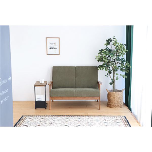 リガラ 2人掛けソファ グリーン〔代引不可〕の通販は