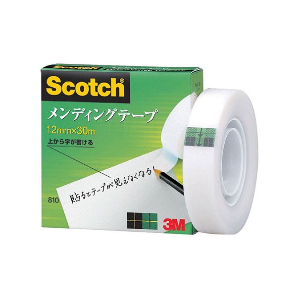 〔10個セット〕 3M Scotch スコッチ メンディングテープ 12mm 紙箱入 3M-810-1-12X10の通販は