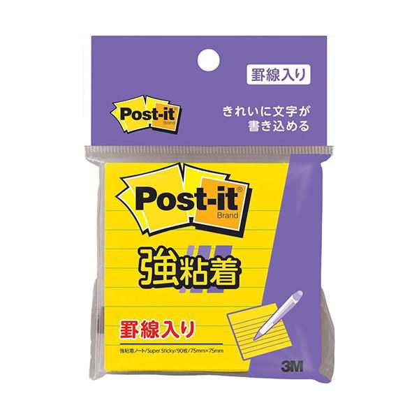 〔10個セット〕 3M Post-it ポストイット 強粘着ノート 罫線入 3M-630SS-YNX10の通販は