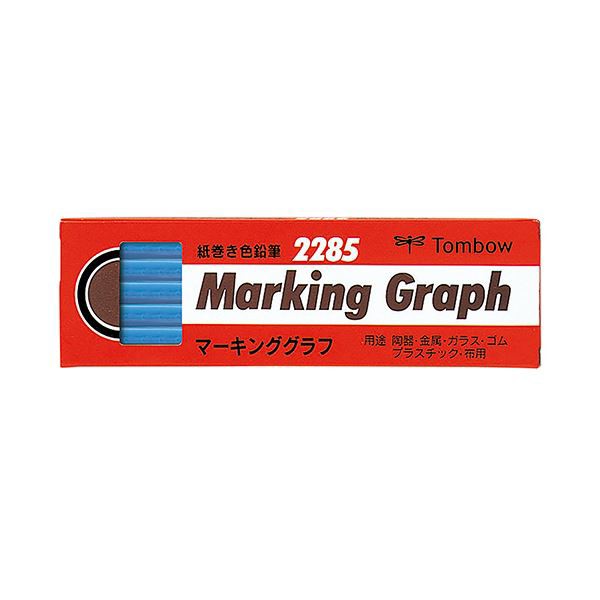 （まとめ） トンボ鉛筆 マーキンググラフ 紙巻みずいろ 2285-13 1ダース（12本） 〔×10セット〕〔代引不可〕