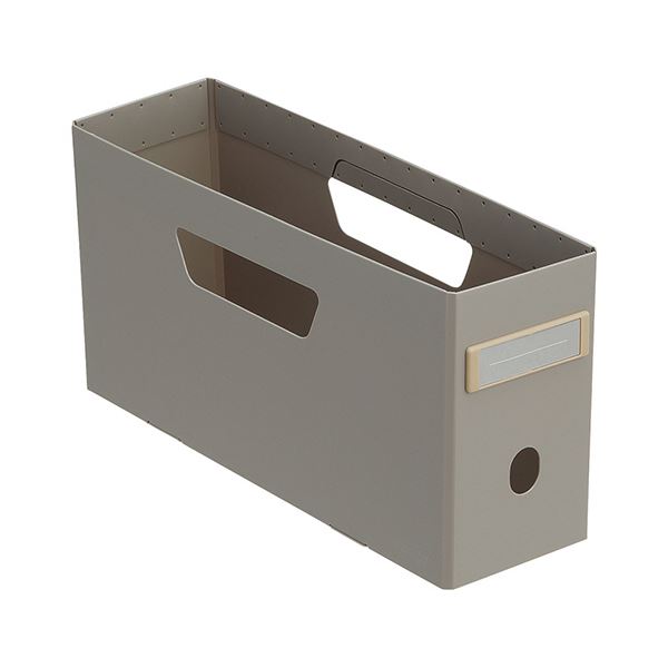 （まとめ） リヒトラブ Roomyボックスファイル（ロータイプ） A4 2／3 背幅102mm グレー F-290-27 1個 〔×10セット〕〔代引不可〕の通販は