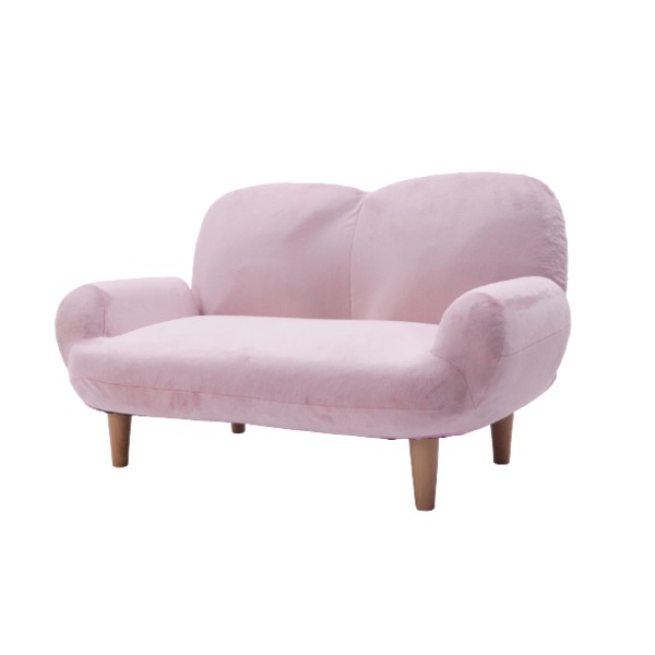 ソファー 約幅110cm ピンク 脚付き 肘付き リクライング スチールパイプ ポケットコイル ウレタンフォーム 日本製 リビング〔代引不可〕〔代引不可〕の通販は