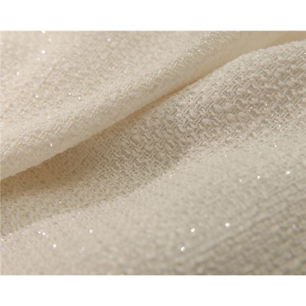 カーテン 幅150cm×丈245cm ホワイト 1枚 洗える 日本製 アジャスターフック タッセル付き 形状記憶 ロディ リビング ダイニング〔代引不可〕の通販は