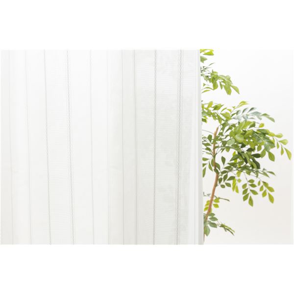 レースカーテン 幅200cm×丈143cm ホワイト 1枚 洗える 日本製 アジャスターフック UVカット 抗カビ 遮熱 断熱 保温 ブレラ〔代引不可〕の通販は