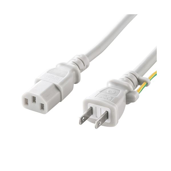 〔5個セット〕 サンワサプライ 電源コード KB-D3347AX5〔代引不可〕の通販は