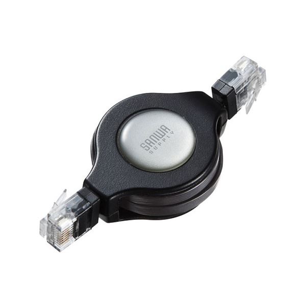 〔5個セット〕 サンワサプライ 自動巻取りLANケーブル カテゴリ5e ブラック KB-MK15BKNX5〔代引不可〕の通販は