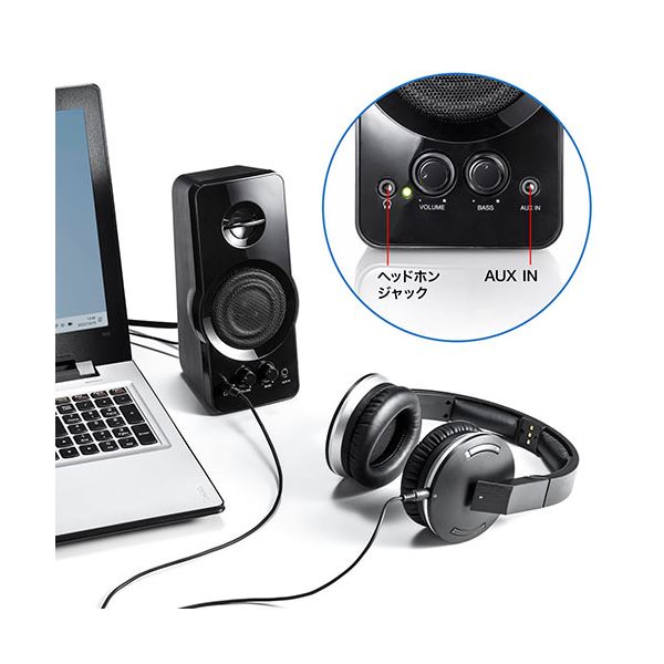 サンワサプライ ハイパワーUSB電源スピーカー MM-SPL19UBK〔代引不可〕の通販は