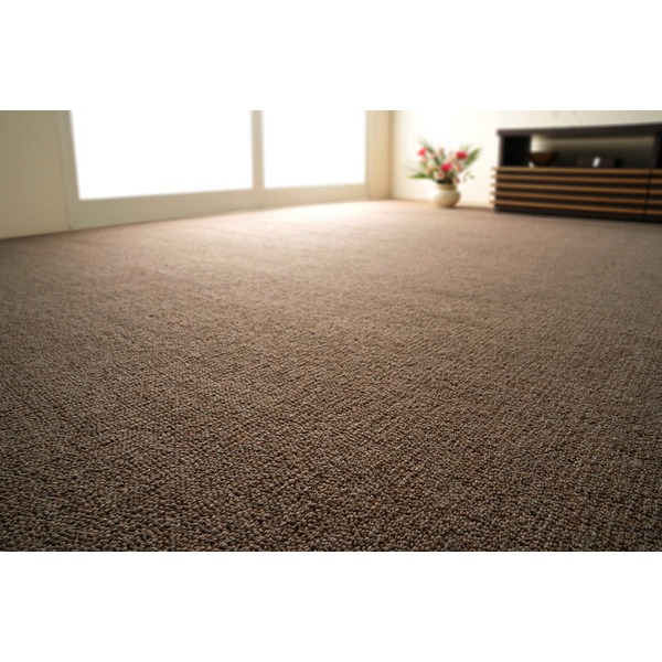 天然ウール100%の防炎カーペットカーペット オペラ 江戸間 6畳 約261×352cm ダークブラウン〔代引不可〕〔代引不可〕の通販は