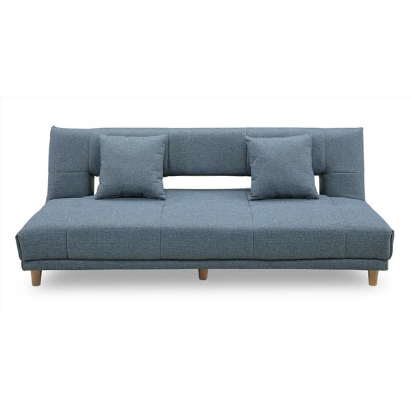 ソファベッド リクライニング 3段階 レイアウト自由 BL ブルー 関家具 組立品〔代引不可〕〔代引不可〕の通販は 42,250円