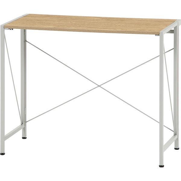 折りたたみデスク 約幅90×41cm NA ナチュラル 完成品〔代引不可〕〔代引不可〕の通販は 10,375円