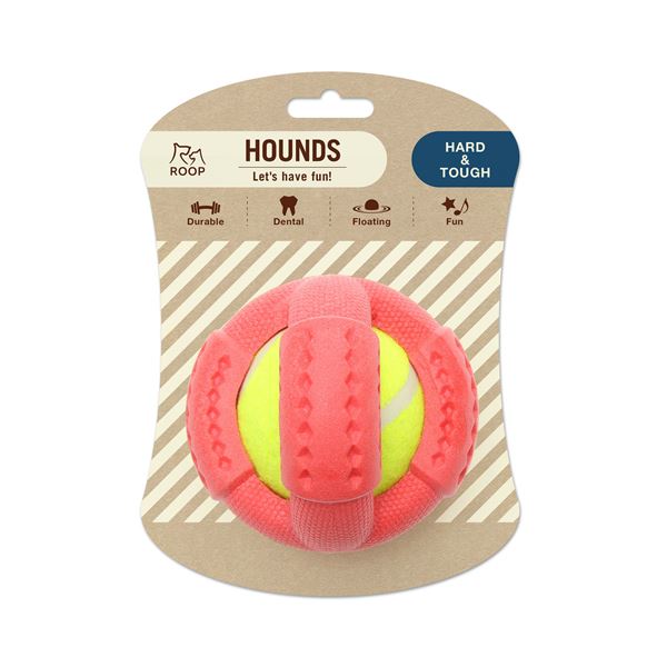 （まとめ）ハウンズ クロスボール レッド〔×3セット〕 (犬用玩具)〔代引不可〕の通販は 5,364円