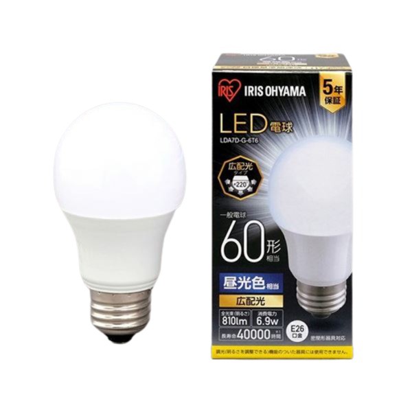 LED電球60W E26 広配光 昼光色 4個セット〔代引不可〕の通販は