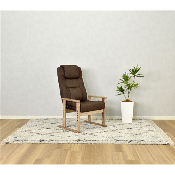 高座椅子 リビアパ DBR ダークブラウン 組立品〔代引不可〕〔代引不可〕の通販は