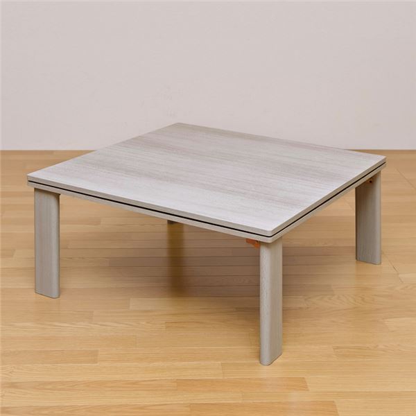 折脚フラットヒーターコタツ 約80cm WH（ホワイト）〔代引不可〕〔代引不可〕の通販は