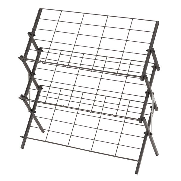 フォールディングシューズラック 約幅70cm ダークグレー 完成品〔代引不可〕の通販は