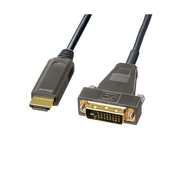 サンワサプライ HDMI-DVI AOC（光ファイバ）ケーブル 10m KM-HD21-FB100〔代引不可〕