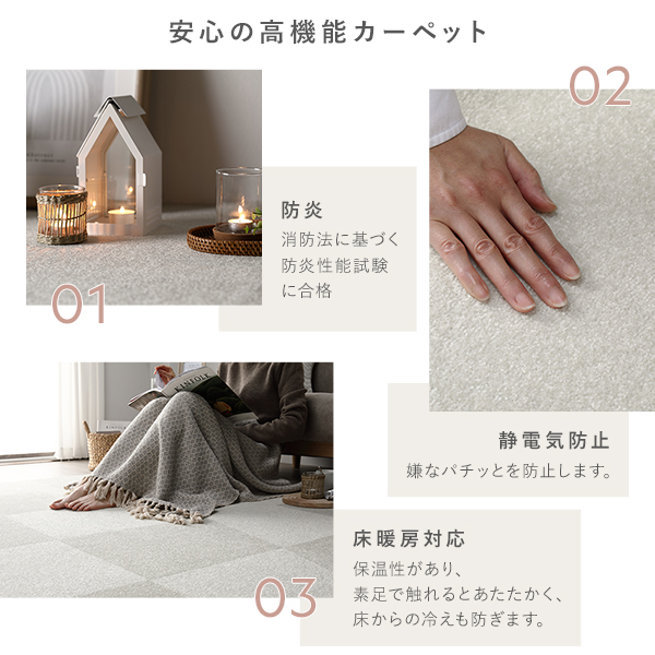 ファブリックフロアタイル 敷き詰め用 25枚セット 江戸間・団地間2畳 約176×176cm(約40×40cm×25枚) ペールブルー 撥水 防ダニ 防...〔代引不可〕〔代引不可〕の通販は