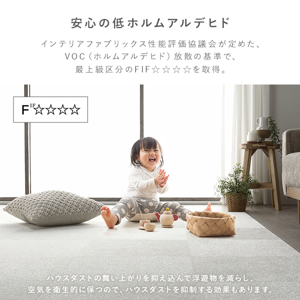 ファブリックフロアタイル 敷き詰め用 25枚セット 江戸間・団地間2畳 約176×176cm(約40×40cm×25枚) ペールブルー 撥水 防ダニ 防...〔代引不可〕〔代引不可〕の通販は