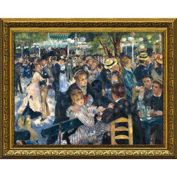 絵画 オーギュスト・ルノワール 舞踏会リマスターアート社23/100枚限定品 ルノワール『ムーラン・ド・ラ・ギャラットの舞踏会
