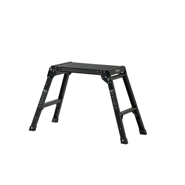 天馬 アルミ作業台 2段 ブラック〔代引不可〕の通販は