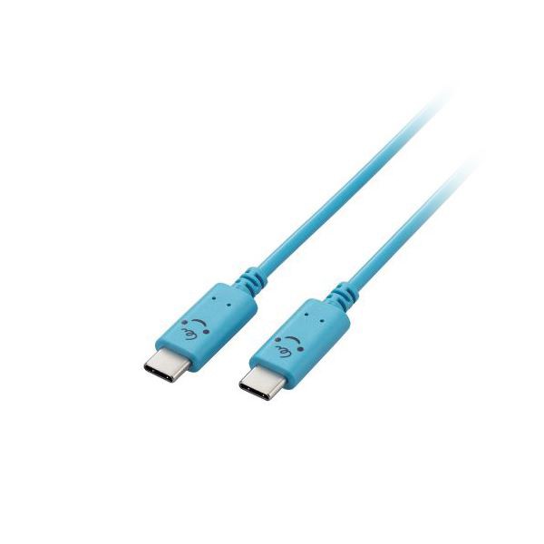 〔5個セット〕 エレコム しろちゃんUSB Type-C（TM）ケーブル MPA-CCF20BUFX5〔代引不可〕