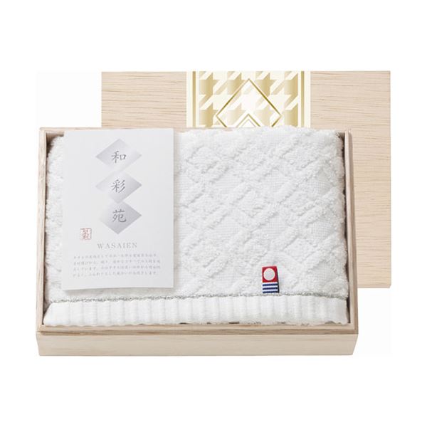 〔5個セット〕 今治タオル 和彩苑 フェイスタオル（国産木箱入） B9037048X5〔代引不可〕の通販は 8,760円