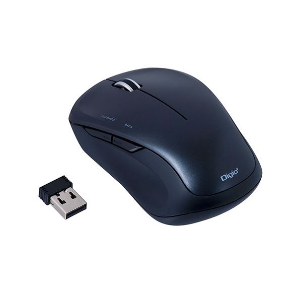 Digio デジオ 無線5ボタンBlueLEDマウス ブラック MUS-RKF118BK〔代引不可〕の通販は 4,902円
