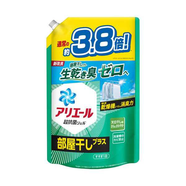 （まとめ） P＆Gアリエールジェル 部屋干しプラス つめかえ用 ウルトラジャンボ 1.48kg 1パック 〔×2セット〕〔代引不可〕の通販は