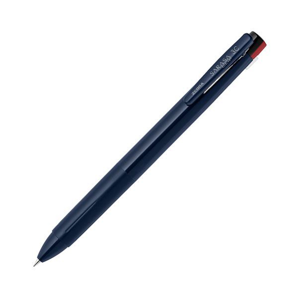 ゼブラ3色ジェルボールペン サラサクリップ3C 0.5mm （軸色：紺） J3J5-DB 1セット（10本）〔代引不可〕の通販は