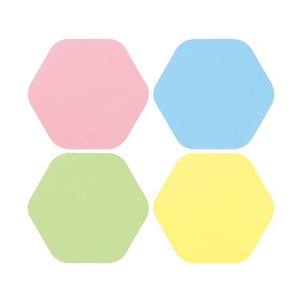 ライオン事務器六角マグネットシート 4色パック （各色10枚） MS-640 1パック（40枚）〔代引不可〕の通販は 7,000円