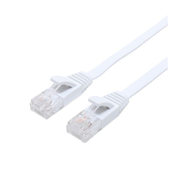 ナカバヤシ ミヨシCAT.6A LANケーブル フラット ホワイト 20m C6A-F20WH 1本〔代引不可〕の通販は 8,350円