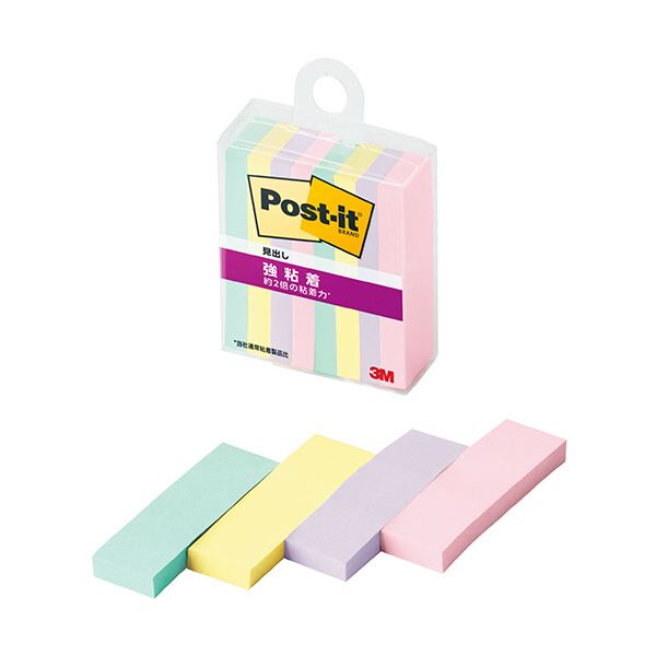 ds-（まとめ） 3M ポスト・イット ジョーブ透明見出し 44×10mm パステルカラー6色 683NEH 1パック（6冊） 〔×30セット〕 3M Post-it ポストイット ジョーブ パワーパック 透明見出し 3M-6832NE