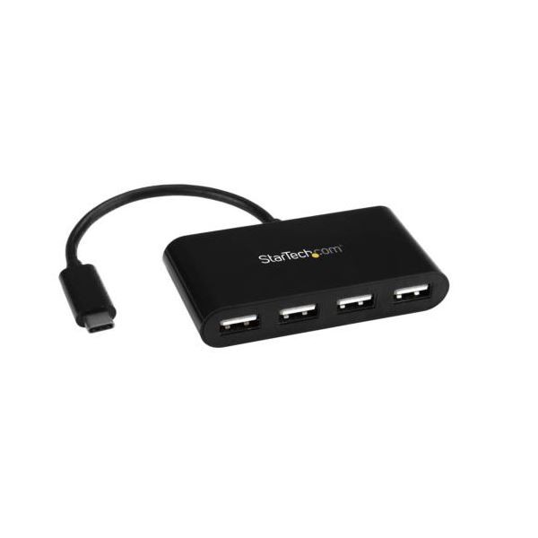 StarTech.com 4ポート USB2.0ハブ Type-C対応 ブラック ST4200MINIC 1個〔代引不可〕