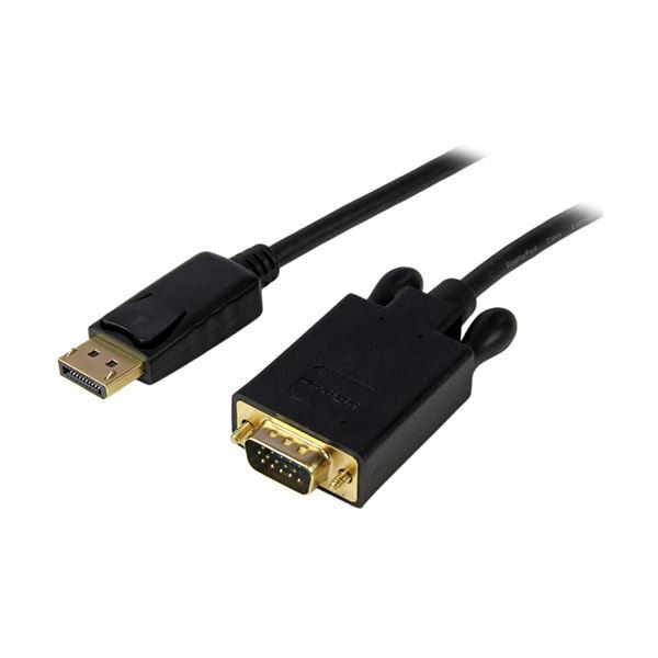 StarTech.com DisplayPort-VGA変換ケーブル ブラック 1.8mDisplayPort（オス）-VGA（オス） DP2VGAMM6B 1本〔代引不可〕