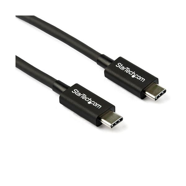 StarTech.com Thunderbolt 3ケーブル 0.8m 100W PD対応 ブラック TBLT34MM80CM1本〔代引不可〕