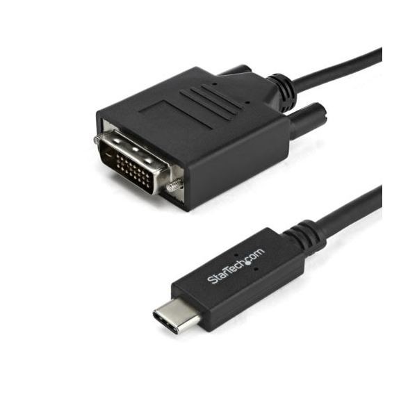 StarTech.com USB TypeC-DVI 変換ディスプレイケーブル 1m 1920×1200対応 ブラックCDP2DVIMM1MB 1本〔代引不可〕