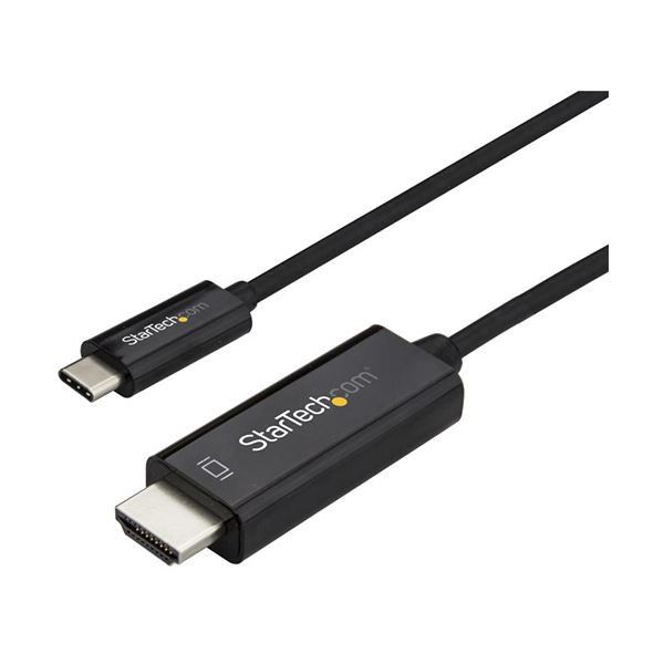 StarTech.com USB TypeC-HDMI変換ディスプレイケーブル ブラック 1m 4K／60Hz対応CDP2HD1MBNL 1本〔代引不可〕