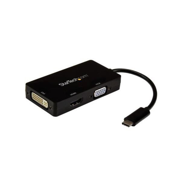 StarTech.com 3in1 USB Type-C接続マルチディスプレイアダプタ ブラック CDPVGDVHDBP1個〔代引不可〕の通販は 14,455円