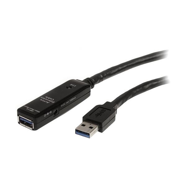 StarTech.com USB3.0 アクティブ延長ケーブル 10mType-A（オス）-Type-A（メス）USB3.0リピータケーブル USB3AAEXT10M 1本〔代引不可〕