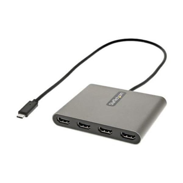 StarTech.com USB-C接続クアッドHDMIディスプレイ変換アダプタ USB-C-HDMI 4出力コンバータUSBC2HD4 1個〔代引不可〕