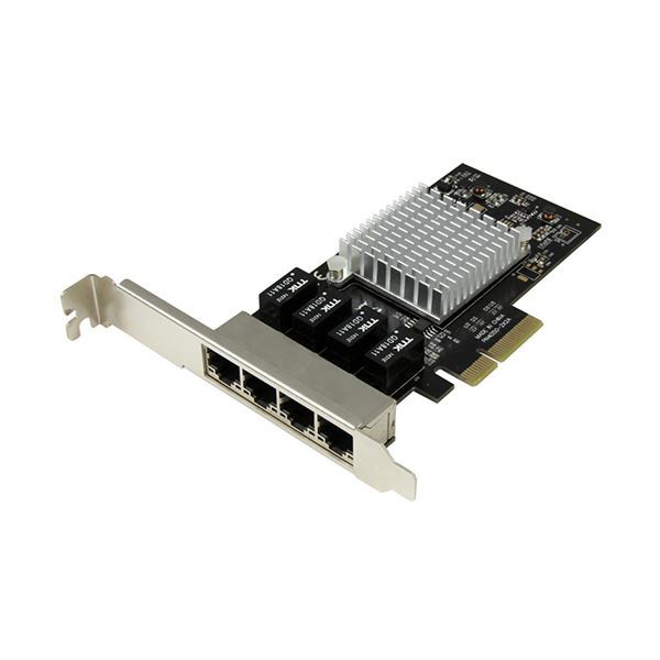 StarTech.com ギガビットイーサネット4ポート増設 PCI Expressカード接続LANアダプタ （IntelI350チップセット搭載） ST4000SPEXI 1個〔