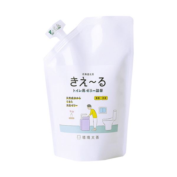 （まとめ） 環境大善 きえーるトイレ用 ゼリータイプ 無香 詰替 480g H-KTJ-480T 1個 〔×3セット〕〔代引不可〕の通販は