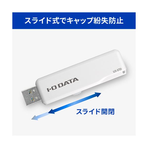 （まとめ） アイオーデータUSB 3.1 Gen 1（USB 3.0）／USB 2.0対応 スタンダードUSBメモリー 32GB ホワイトU3-STD32GR／W 1個 〔×3セット〕〔代引不可〕の通販は